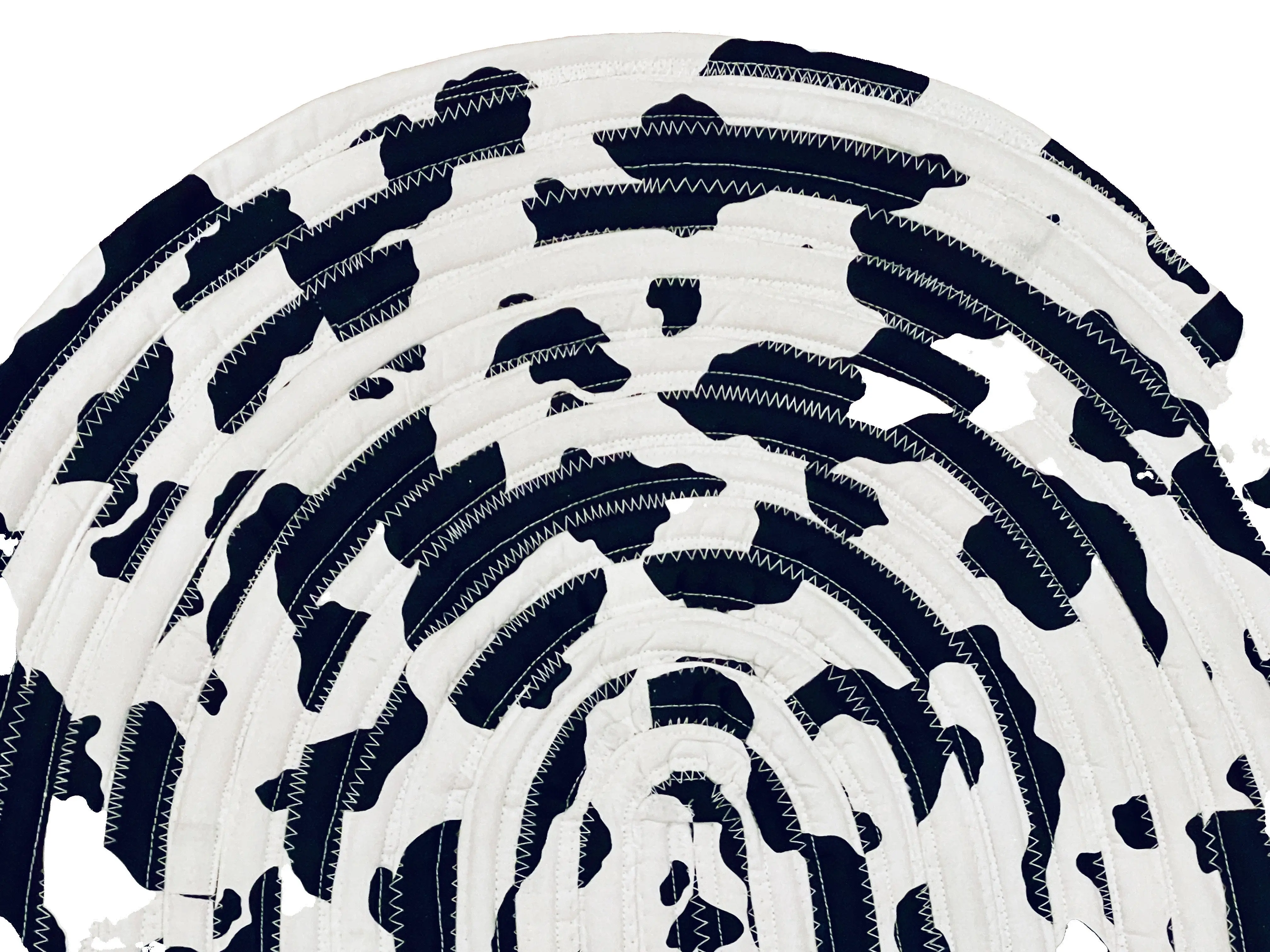 Cow print Cotton Fabric Rug, Cotton, 20X32 inches