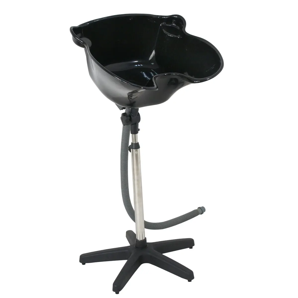 ZENY Portable Deep Shampoo Bowl Sink, Height-Adjustable Salon Hair Treatment Bowl with Drain Hose, Salon Styling Tool, Shampoobowl