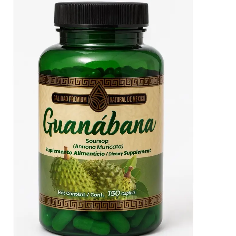 Puritan's Pride Guanabana Soursop (Annona Muricata) 500mg Daily Dietary Supplement - 150 Capsules, Premium Quality Natural Healthcare Vitamin from Mexico