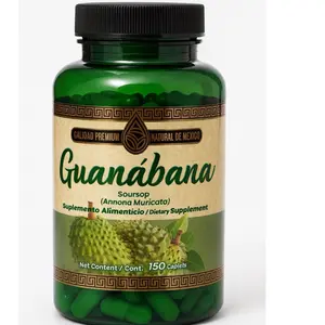 Guanabana Soursop 500mg - 150 Capsules Natural Dietary Supplement from Mexico Premium Quality Annona Muricata Healthcare Edible Vitamin