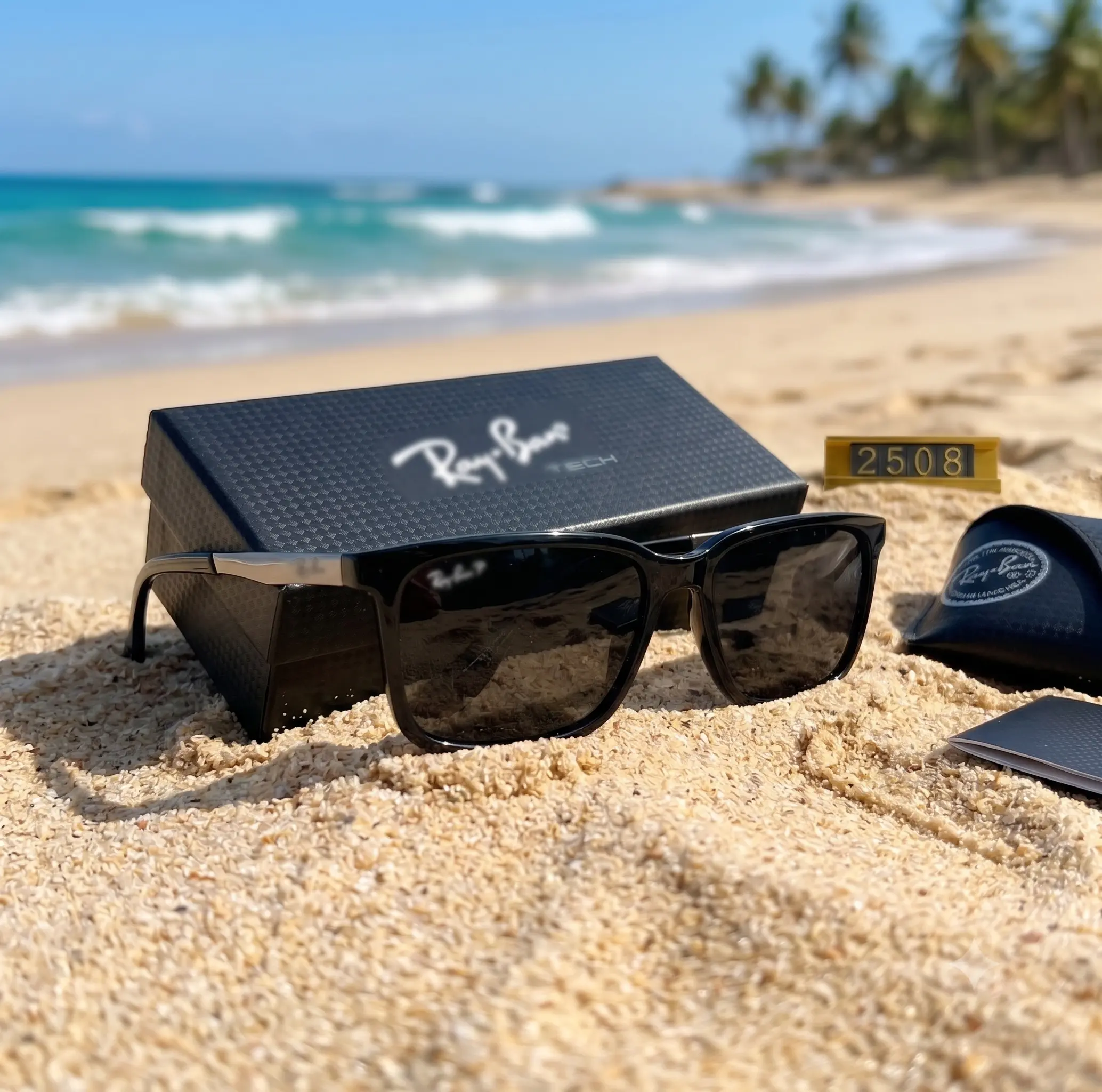 Tech Polarized Sunglasses for Men | Classic Square UV400 Protection Driving Sunglasses for Men Women