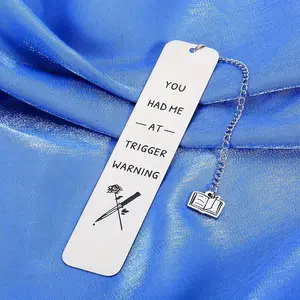 Stainless Steel Bookmark, 1 Count Book Page Marker with Box, Reading Bookmark for Women & Men, Gift for Birthday, Valentine's Day, Book Accessories