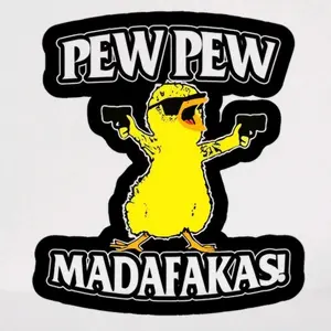 Pew Pew Madafakas UV-DTF Sticker/Colored Decal with UV Protection funny hard car stickers window truck Versatile