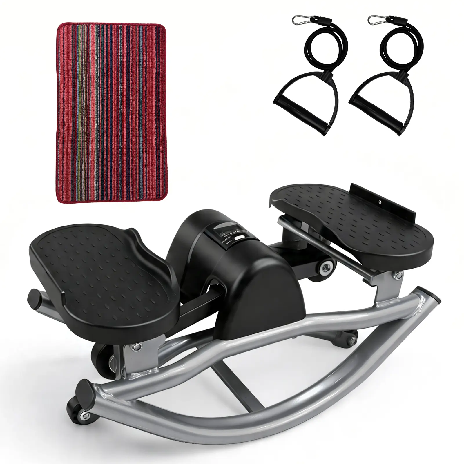Mini Professional Lateral Stepper Exercise Machine - Home Workout Gear with Resistance Bands, Anti-Slip Mat for Home Use,Rocking Stepper 3D Motion Stepper Design Side Sepper Machine for Home Workout - 350 lbs Capacity