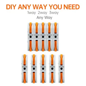 Quick Lever Wire Connectors, 50pcs UniversalTerminal Block Plug-in Wiring CableConnectors, Wire Connectors for Home, Office,Factory, Durable Reliable Connectors hand tool