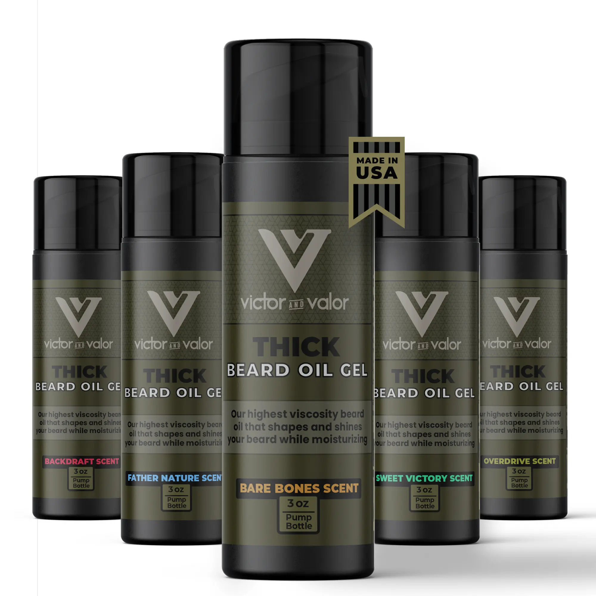 Victor and Valor Thick Beard Oil Gel - High Viscosity Formula Helps Style and Control Your Beard or Mustache - Moisturizing Oils Conditions Hair Care Comfort