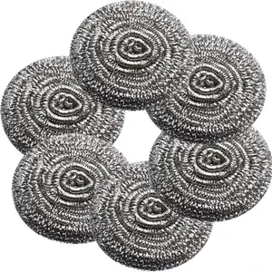 Non-Shedding Steel Wire Scrub Sponges 20 Count, Durable Steel Wool Balls for Clearing Hard Stains and Kitchen Grease Pack Cleaning