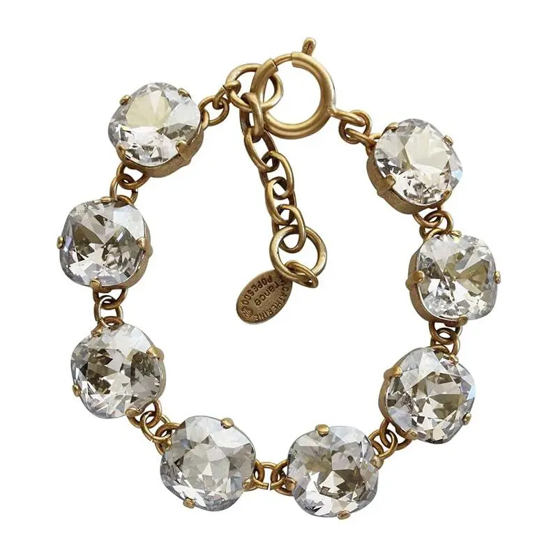 Catherine Popesco - Gold, Large Crystal Bracelet 1696