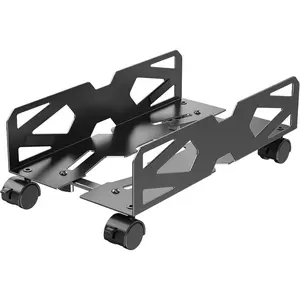 Adjustable Computer Tower Stand, Ventilated PC Tower Stand with 4 Caster Wheels, Mobile Under Desk CPU Holder, PC Cart, Computer Riser for Most Gamers and Students
