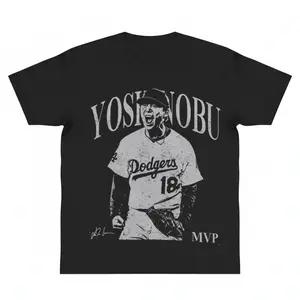 oversize Yoshinobu Baseball Mvp dodgers baseball LA Shirt y2k cotton fashion Streetwear Shortsleeve Casual Tee Precious  Top Trending Gift for baseball Fans