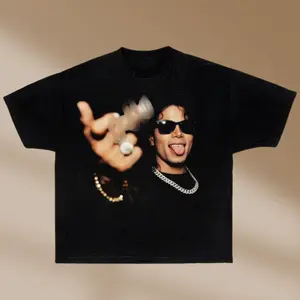MJ Middle Finger Streetwear Tee Shirt, Michael Jackson Shirt, Unisex Y2K Shirts, King of pop Merch, graphic shirts, Jackson Documentary