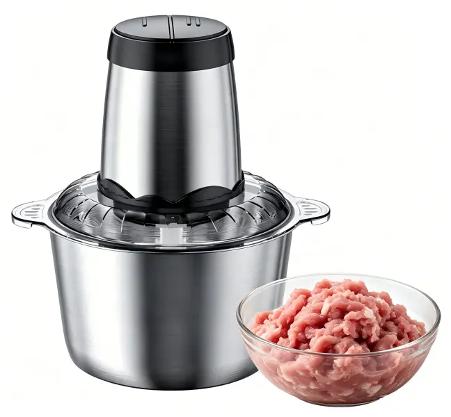 Electric Meat Grinder & Chopping Machine - 300W, 110V, 2-Speed, 4-Blade Cutter, 2L Detachable Bowl, Mincing Multi-Function, Meat Chopper for Ground Beef, 1-Year Service Support, Ideal Holiday Kitchen Gift for Home & Festive Gifting Supplies