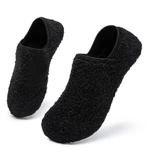 VIFUUR Soft Slide Footwear, Unisex Slip-On Indoor Barefoot Fuzzy Cozy Sock Shoes for Home & Bedroom