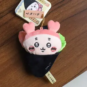 Chiikawa Sushi Series Hanging Pendants, Soft Toy Bag Hanger Keychain Cute in Stock Nagano Gift Usagi Hachiwera Momonga Chii