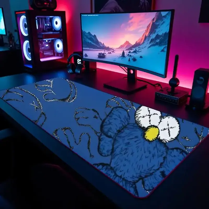 [FASTSHIPPING] Hypebeast Cartoon Figure Extra Large Desk Mat Keyboard Mouse Pad E-Sports Desk Mat Desk Decor for Gamers Boys' Rooms Gift large mousepad