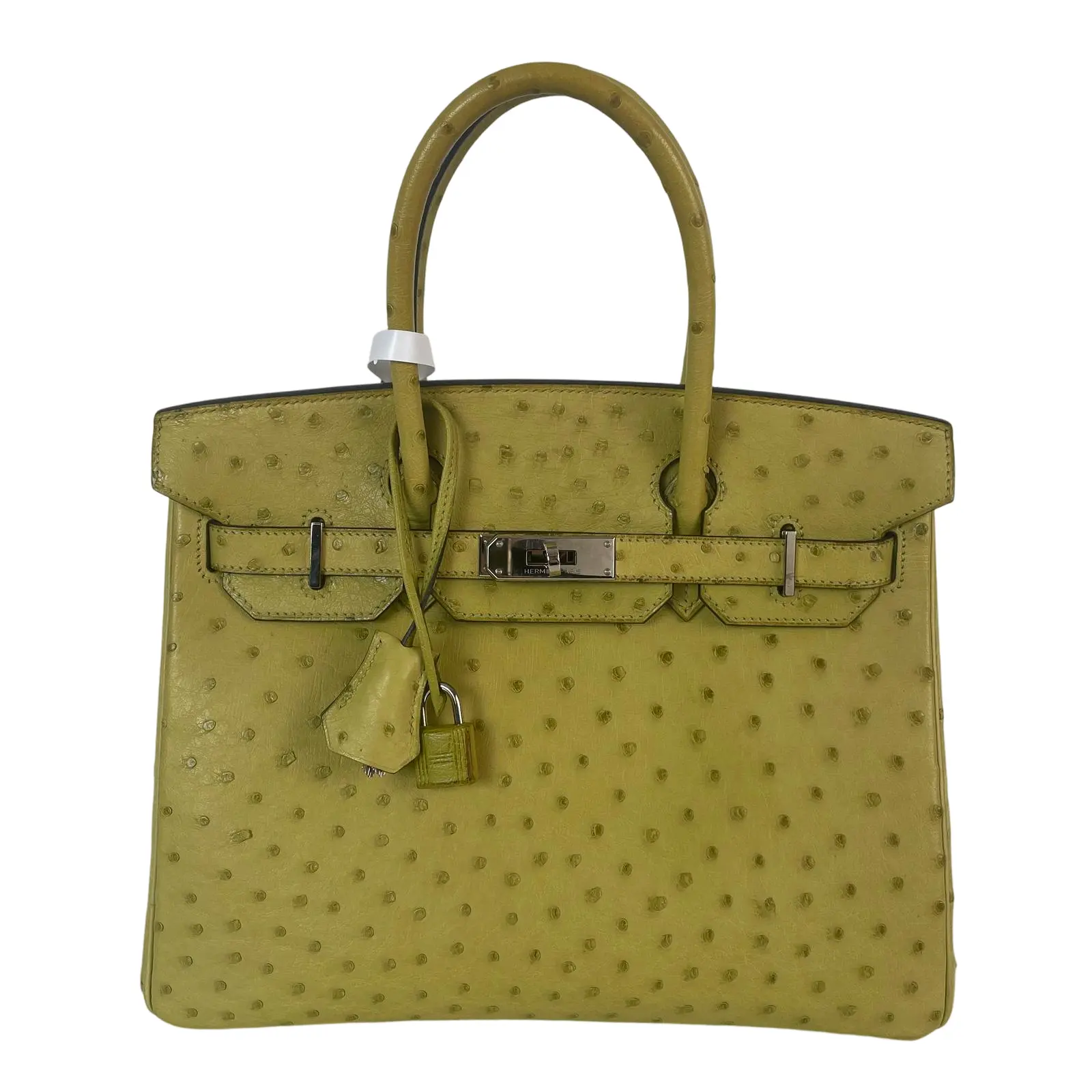 Pre-owned HERMÈS EXOTIC LEATHER Messenger Bags Birkin 30 Handbag++Bag charm++