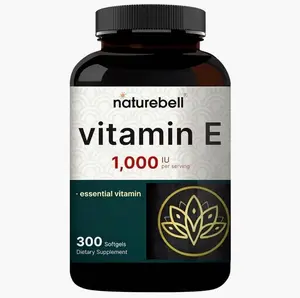 Vitamin E 1,000 IU Per Serving - 300 Softgels - Antioxidant Supplement for Skin, Heart & Brain Health Support - High Bioavailability* - Gluten-Free & Non-GMO