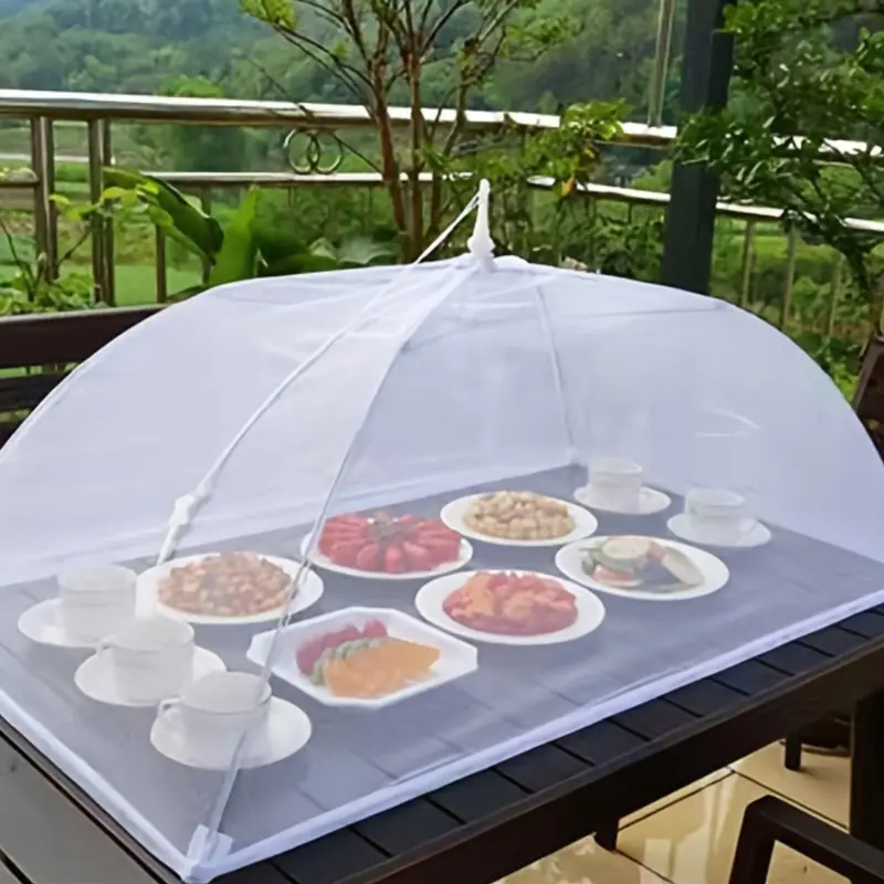 Foldable Food Cover, Mesh Food Cover, Portable Food Shelter, Travel Picnic Supplies, Ideal for Outdoor Picnics, BBQs & Parties, Containers