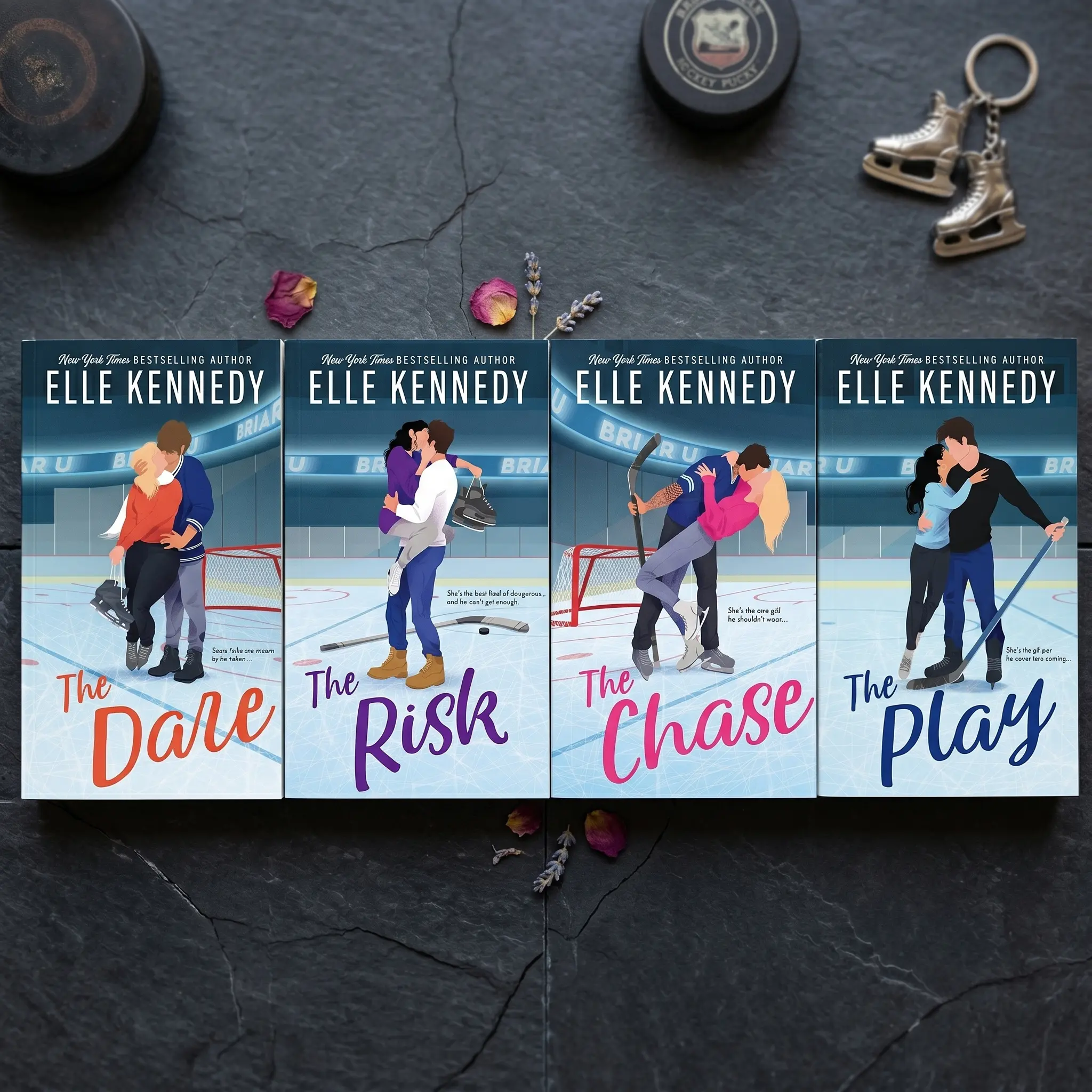 (Combo 4) Briar U Series Complete 4-Book Bundle by Elle Kennedy | The Chase, The Risk, The Play & The Dare | English Book Set