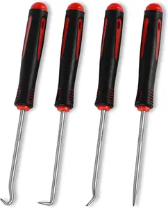 4-Piece Hook and Pick Set, Precision Automotive Pick Tool & O Ring Pick Set with Comfort Grip & Anti-Slip Shaft for Oil Seal, Gasket Removal, and Electronic Repair FRXIE