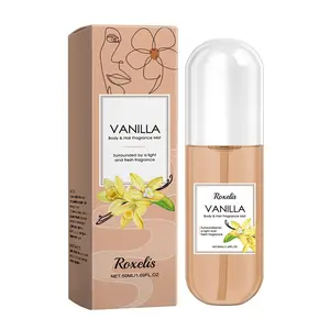 Vanilla Body Fragrance Spray, Flower Spray Perfume, Natural Fresh Eau de Toilette Long Lasting Fragrance Daily Body Hair Perfume Spray, Unisex Perfume for Daily Use, Fragrances Vanilla