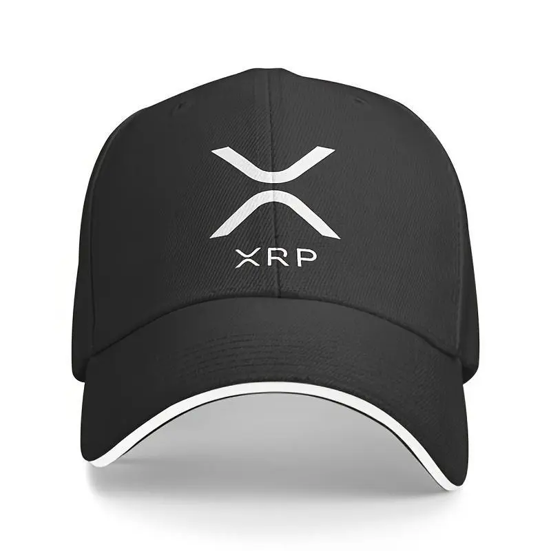 Ripple XRP Logo Baseball Cap, Unisex Basic Polyester Hat with an Adjustable Strap, Lightweight & Breathable for UV Prevention