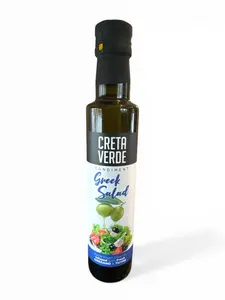 Creta Verde Greek Salad Olive Oil – Extra Virgin Olive Oil Infused with Fresh Oregano & Thyme – Authentic Greek Dressing Oil for Salads, Marinades & Finishing – 250ml Glass Bottle