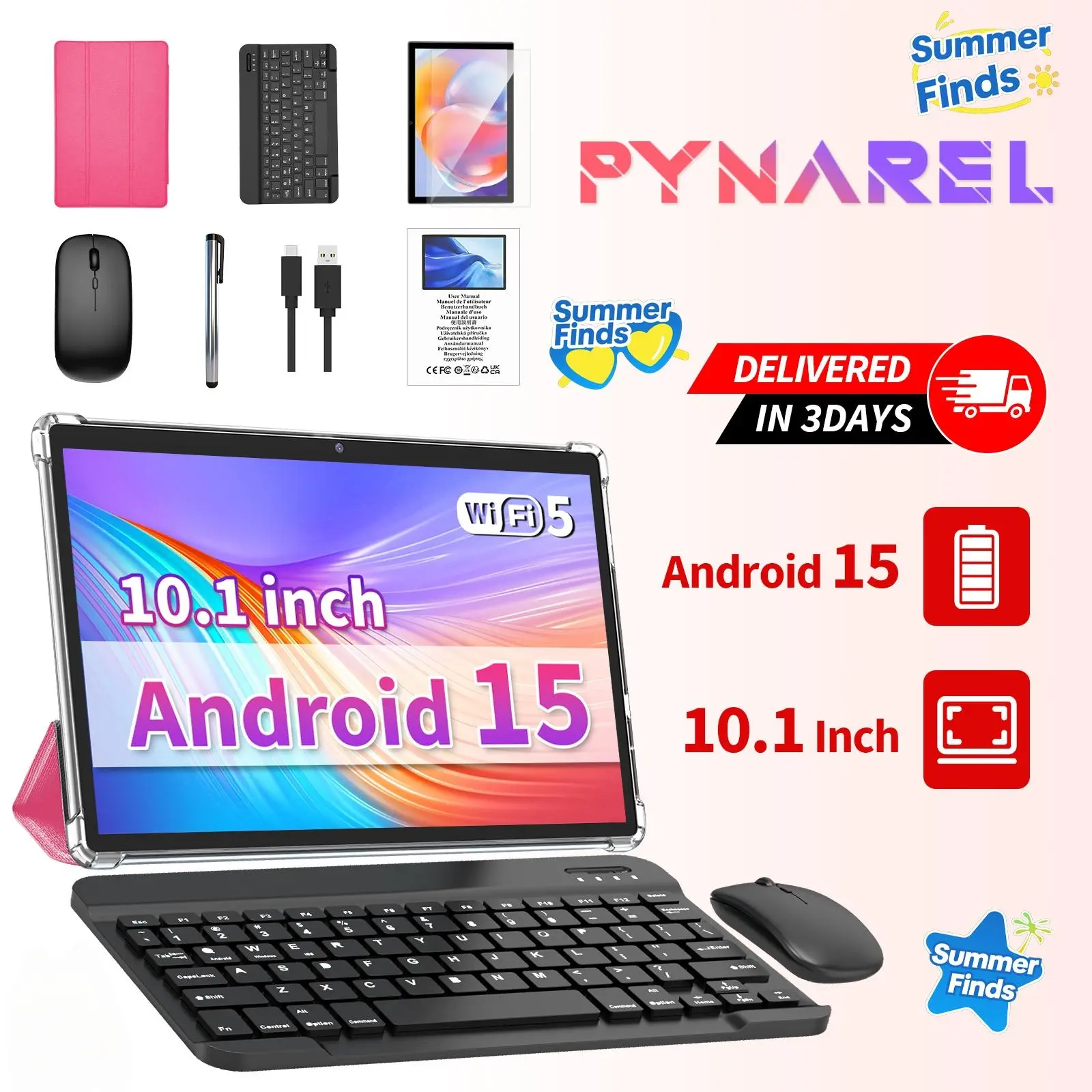 【SummerTurnUp】2026 Back To School Family Tablet - All in 1 Bundle , Mouse, Stylus, Case - Foldable Device with Camera, Bluetooth, Screen, Streaming & Campus Life, Affordable Study Tablet tiktokshopbacktoschool