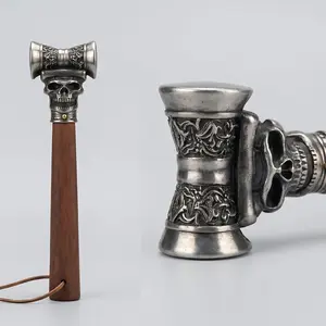 Vintage Skull Hammer – Durable Hammer with Wooden Handle for DIY Tools, Camping & Household Repairs