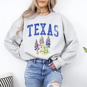 Texas State Flower Sweatshirt, Crew Neck, Women's, Crewneck