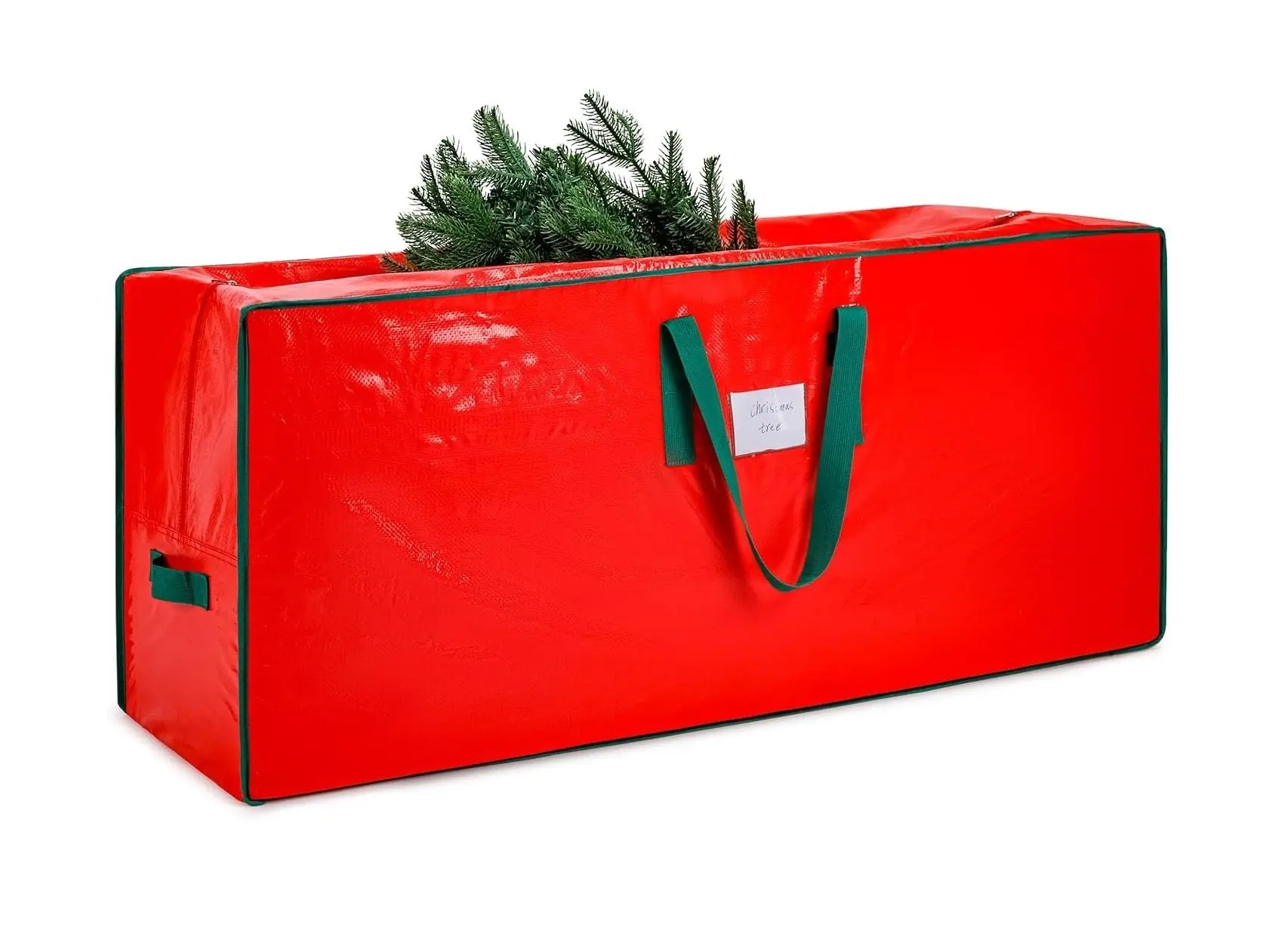 7.5 ft Foldable Waterproof Christmas Tree Storage Bag - Heavy-Duty Extra Large Artificial Xmas Holiday Foldable Storage Bags with Reinforced Handle, Dual Zippered Wide Opening, Shelves-Compatible Multi-Purpose Home Organizer, Multi-Purpose Storage Bags