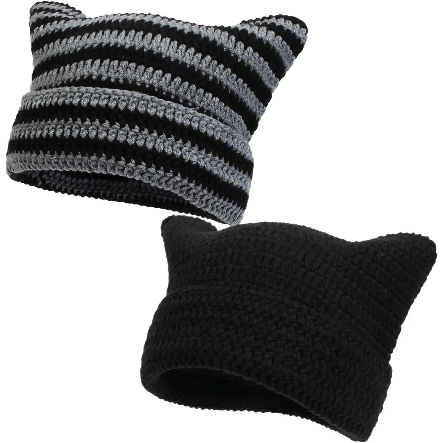 Women Beanie Warm Winter Hats, Soft Knit Lazy Beanie for Women, Women Cat Beanie，Women Fox hat, Slouchy Beanies for Women