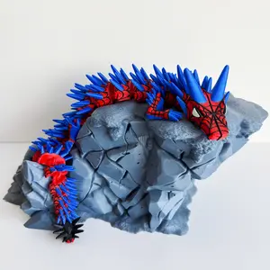 3D Printed Spider Dragon Collectible Figurine - Flexible, Meticulous Decorative Shelf Piece, Ideal Party Gift for Dragon Collectors, Home Supplies, Collectibles