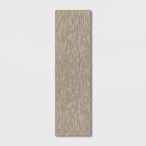 2'x7' Washable Weave Herringbone Runner Rug Cream - Threshold
