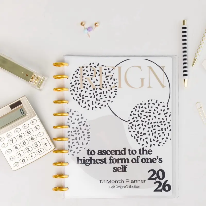 Reign Modern Monochrome 12 month planner