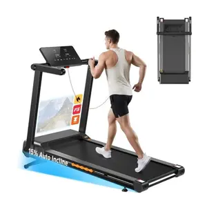 JAGJOG Treadmill for Home with 15% Auto Incline, 3.5HP Quiet Foldable Treadmill
