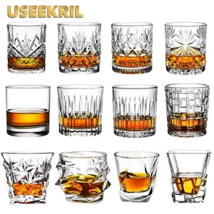 Whiskey Glasses-Premium 10, 11 OZ Scotch Glasses Old Fashioned Whiskey Glasses Style Glassware for Bourbon Rum glasses Bar Tumbler Whiskey Glasses