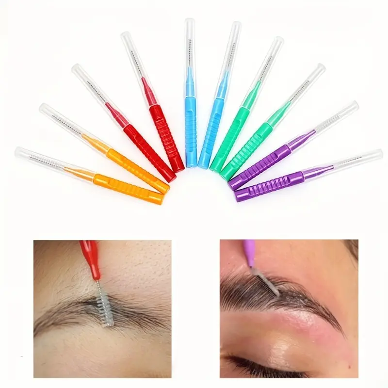 20pcs/set Eyebrow Bendable Micro Brushes Microbrush Applicators Eyebrow And Eyelash Extension Eyelash Glue Cleaning Brush, Includes Eyelash & Interdental Cleaning Brushes, Orthodontic Gap Tools, and Precision Brow Brushes