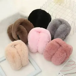 Furry and fluffy ear cups, suitable for outdoor sports activities in cold weather. Cute warm ear protectors, ear warmers for both adults and children, Ear Defender, Ear Snood