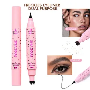 2-In-1 Freckle Stamp & Eyeliner Duo - Vegan Waterproof Quick-Dry, Natural Sunkissed Dots for Café Dates & City Tours All Skin Tones