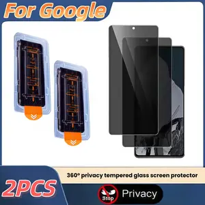 2-Pack Privacy Tempered Glass Screen Protector for Google Pixel Series, Ultra-Clear Anti-Spy Film, Easy Install, Scratch-Resistant