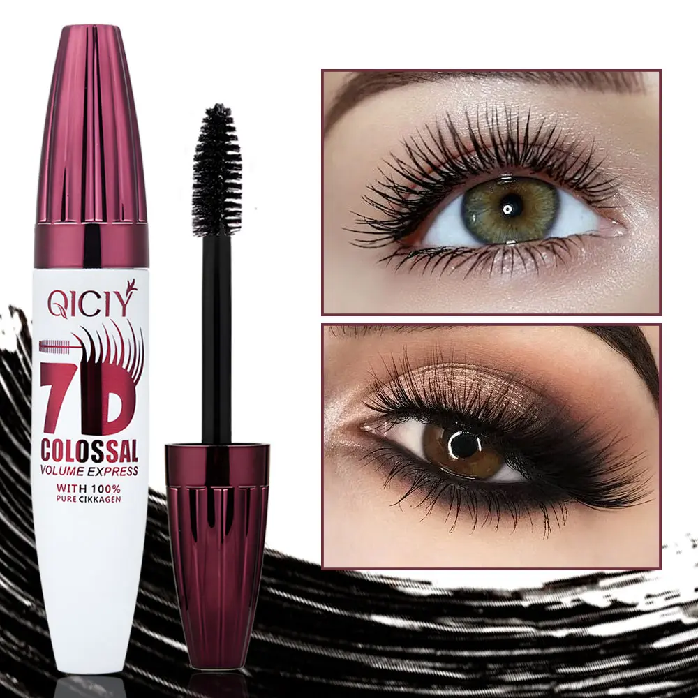 NEW-7D Waterproof Mascara - 24H Long Lasting Volume & Curl, Smudge-Proof Lift for Natural False Lash Look