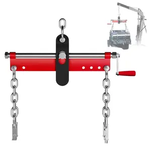 Gaomon Red Engine Load Leveler, 1500lbs Capacity Engine Hoist Accessory for Balanced Lift & Handling, Equipped with Ball Bearing, 2 Chains and Adjustable Handle, Engine Handling
