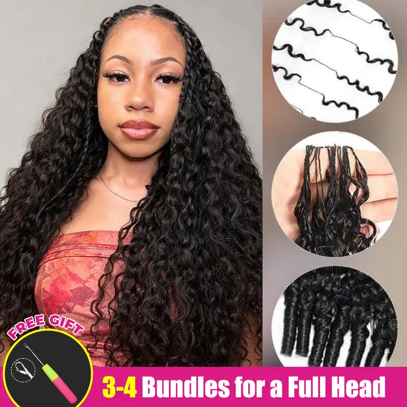 ISEE HAIR Crochet Human Hair Designed for Miracle Knots Pre Burmese Curly Separated 50g/Pack Knotless Boho Braids Vacation Hair Plush Texture  Time Saving Wear Summer Vibeback to school travel essentials #TikTokShopSummerSale summer hairstyles