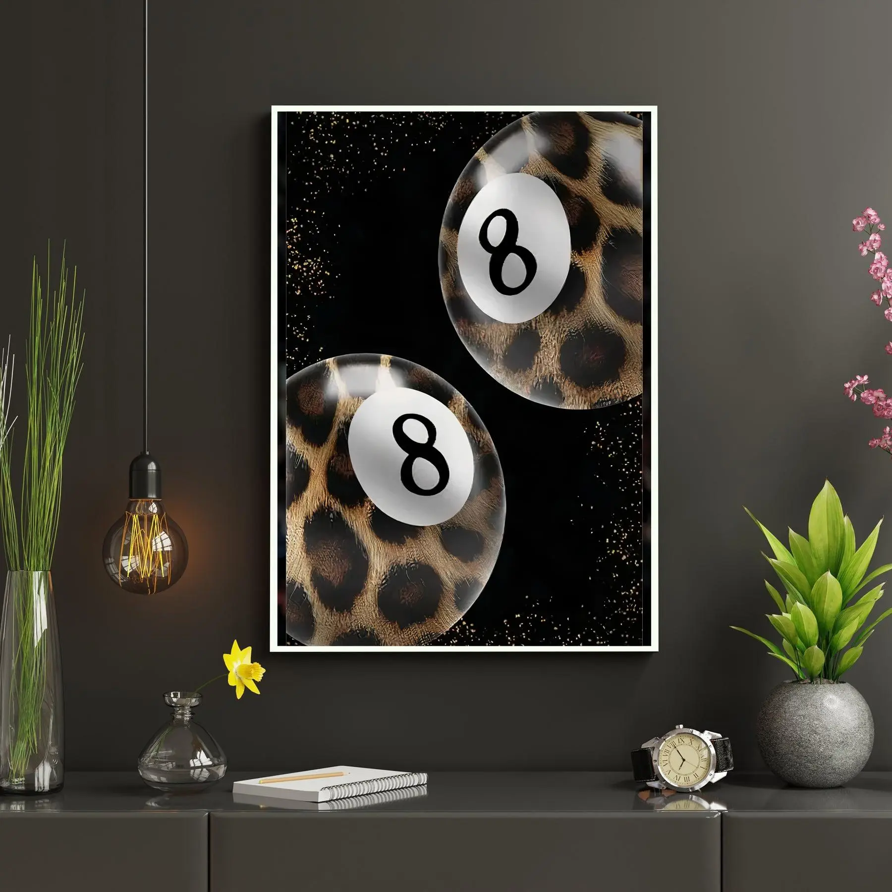 Leopard black 1 - POSTER NO FRAME