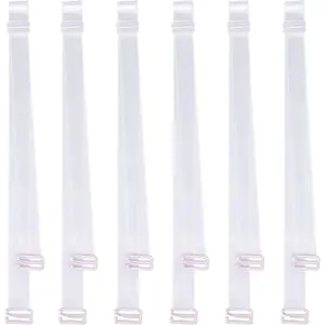 Clear Bra Straps, 3-Pairs Invisible Non-Slip Adjustable Bra Straps for Strapless Bra