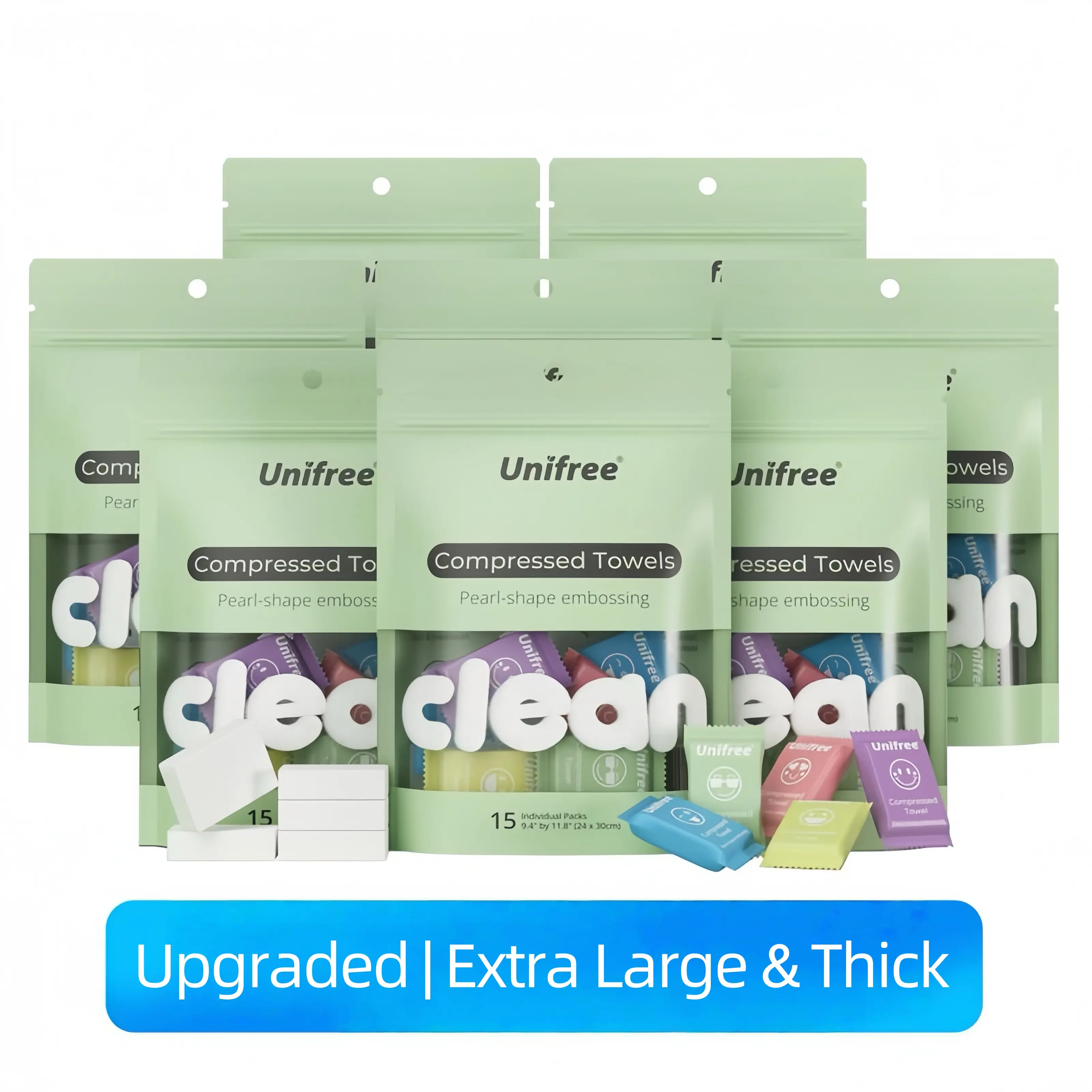 Unifree Compressed Towels Upgraded Version, Extra Large & Thick (11.8 ...