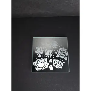 Rose Mirror Tray - Elegant Floral Design, Ideal for Jewelry, Simple and Stylish Decor Reflective
