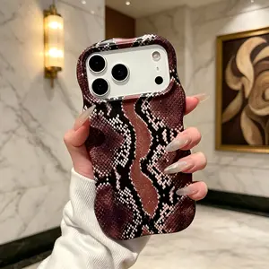 High-End Retro Classic Python Print Phone Case - Luxury Shockproof Designer Cover with Sublimation Printing, Compatible with iPhone 17 Pro Max, 16, 15, 14, 13, 12, 11 Promax, Unique Personal Gift