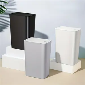 Trash Can with Lid, 1 Count 2.6 Gallon / 10 Liter Small Garbage Can with Lid, Wastebasket with Pop-up Lid for Toilet, Office, Bedroom, Living Room, Trash Storage Can
